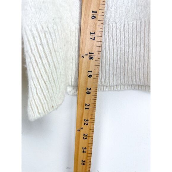 Madewell Size XS Womens Cream Long Sleeve Crop Wool and Yak Hair Sweater - Picture 4 of 6